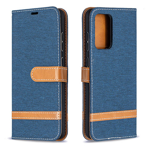 Custodia Portafoglio In Pelle Cover con Supporto B16F per Samsung Galaxy A52 4G Blu Notte