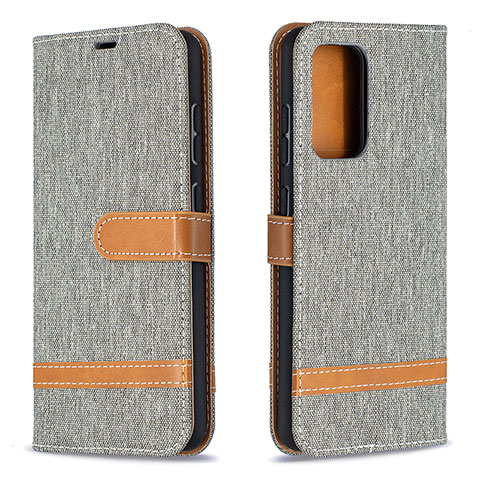 Custodia Portafoglio In Pelle Cover con Supporto B16F per Samsung Galaxy A52 4G Grigio