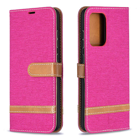 Custodia Portafoglio In Pelle Cover con Supporto B16F per Samsung Galaxy A52s 5G Rosa Caldo