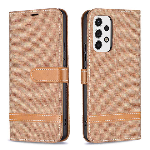 Custodia Portafoglio In Pelle Cover con Supporto B16F per Samsung Galaxy A53 5G Oro