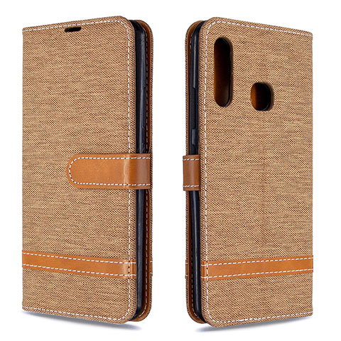 Custodia Portafoglio In Pelle Cover con Supporto B16F per Samsung Galaxy A70E Oro