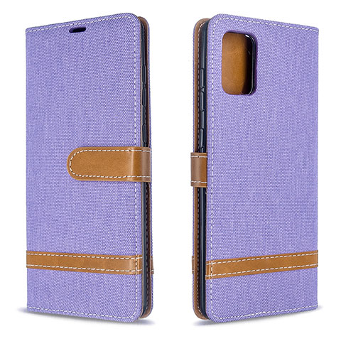 Custodia Portafoglio In Pelle Cover con Supporto B16F per Samsung Galaxy A71 4G A715 Lavanda