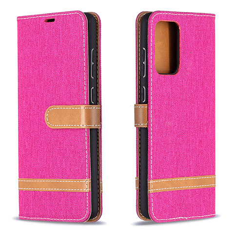 Custodia Portafoglio In Pelle Cover con Supporto B16F per Samsung Galaxy A72 4G Rosa Caldo