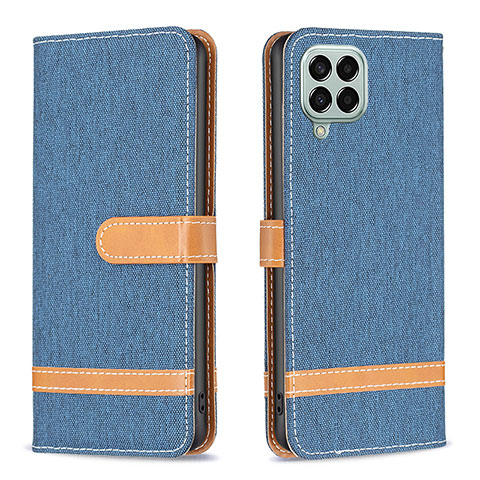 Custodia Portafoglio In Pelle Cover con Supporto B16F per Samsung Galaxy M33 5G Blu Notte