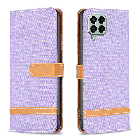 Custodia Portafoglio In Pelle Cover con Supporto B16F per Samsung Galaxy M33 5G Lavanda