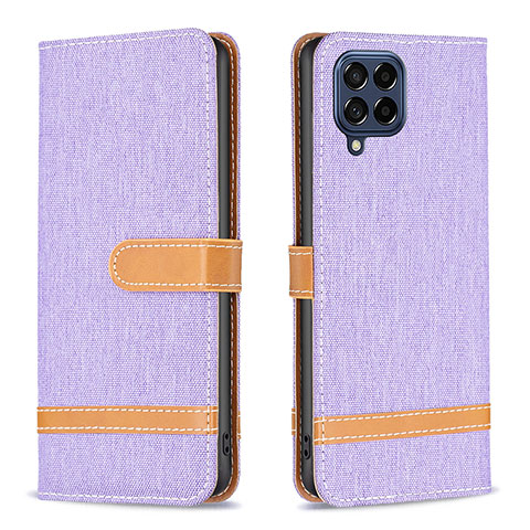 Custodia Portafoglio In Pelle Cover con Supporto B16F per Samsung Galaxy M53 5G Lavanda