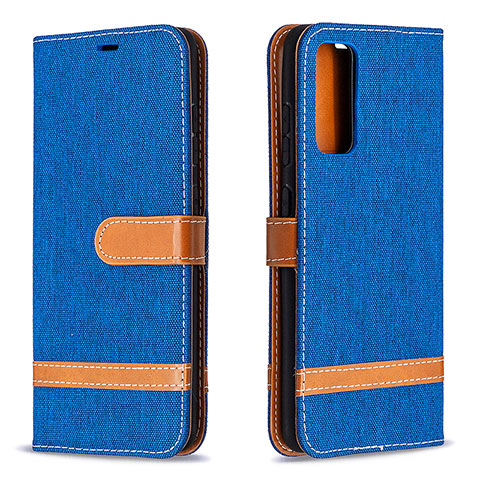 Custodia Portafoglio In Pelle Cover con Supporto B16F per Samsung Galaxy S20 FE 5G Blu