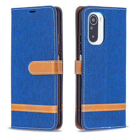 Custodia Portafoglio In Pelle Cover con Supporto B16F per Xiaomi Mi 11i 5G Blu