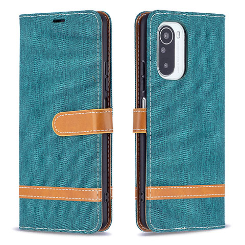 Custodia Portafoglio In Pelle Cover con Supporto B16F per Xiaomi Mi 11X Pro 5G Verde