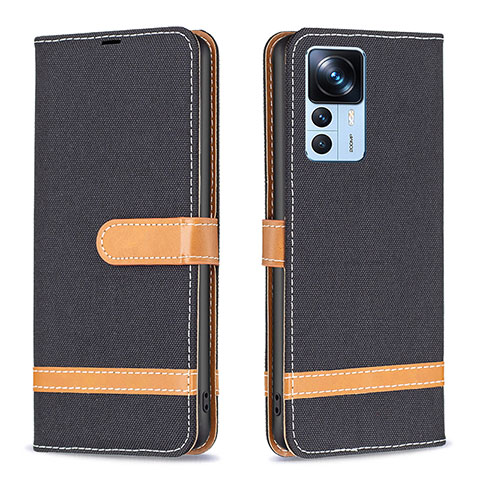 Custodia Portafoglio In Pelle Cover con Supporto B16F per Xiaomi Mi 12T 5G Nero