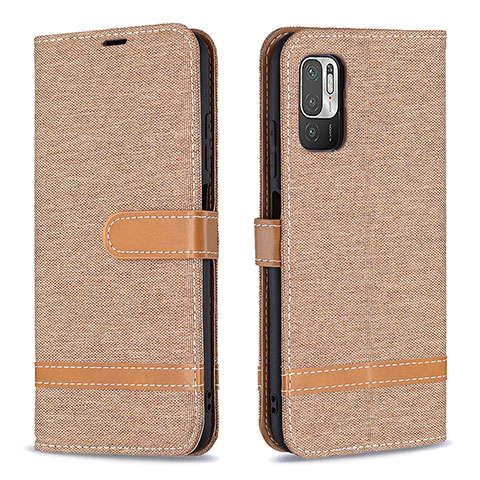 Custodia Portafoglio In Pelle Cover con Supporto B16F per Xiaomi POCO M3 Pro 5G Oro