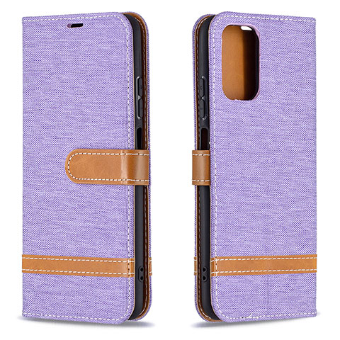 Custodia Portafoglio In Pelle Cover con Supporto B16F per Xiaomi Poco M5S Lavanda