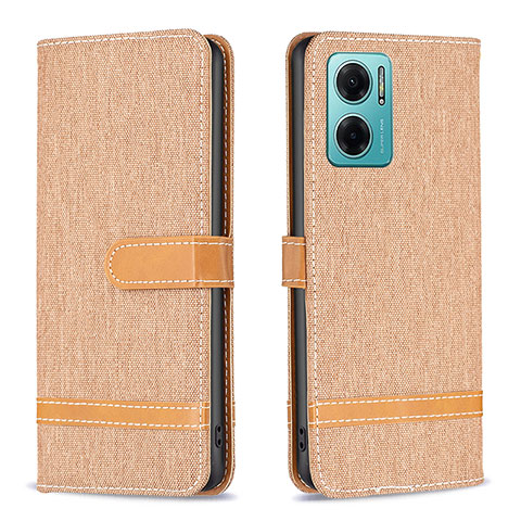 Custodia Portafoglio In Pelle Cover con Supporto B16F per Xiaomi Redmi 11 Prime 5G Oro