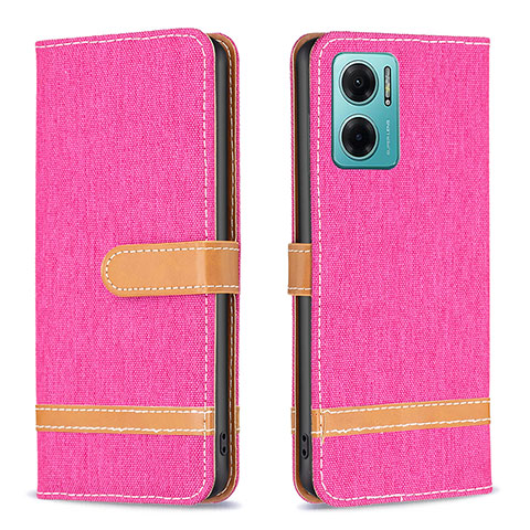 Custodia Portafoglio In Pelle Cover con Supporto B16F per Xiaomi Redmi 11 Prime 5G Rosa Caldo