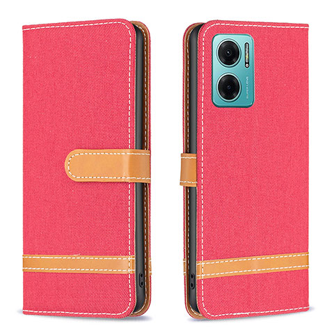 Custodia Portafoglio In Pelle Cover con Supporto B16F per Xiaomi Redmi 11 Prime 5G Rosso