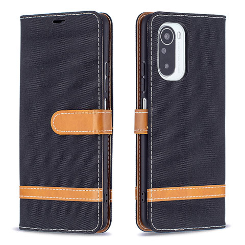 Custodia Portafoglio In Pelle Cover con Supporto B16F per Xiaomi Redmi K40 Pro+ Plus 5G Nero