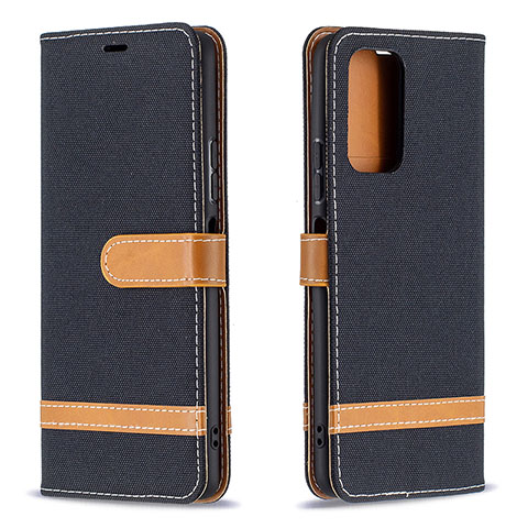 Custodia Portafoglio In Pelle Cover con Supporto B16F per Xiaomi Redmi Note 10 Pro 4G Nero