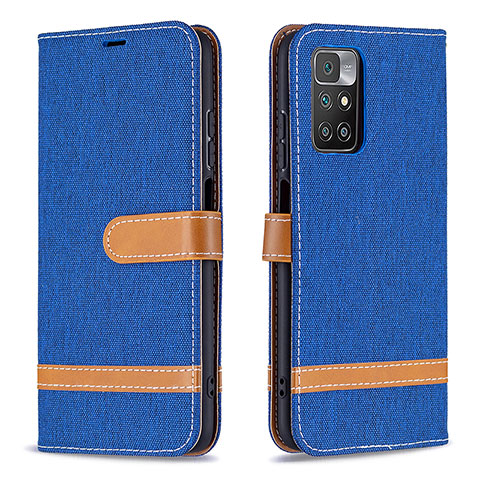 Custodia Portafoglio In Pelle Cover con Supporto B16F per Xiaomi Redmi Note 11 4G (2021) Blu