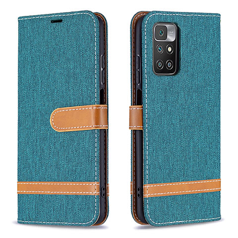 Custodia Portafoglio In Pelle Cover con Supporto B16F per Xiaomi Redmi Note 11 4G (2021) Verde