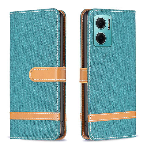 Custodia Portafoglio In Pelle Cover con Supporto B16F per Xiaomi Redmi Note 11E 5G Verde