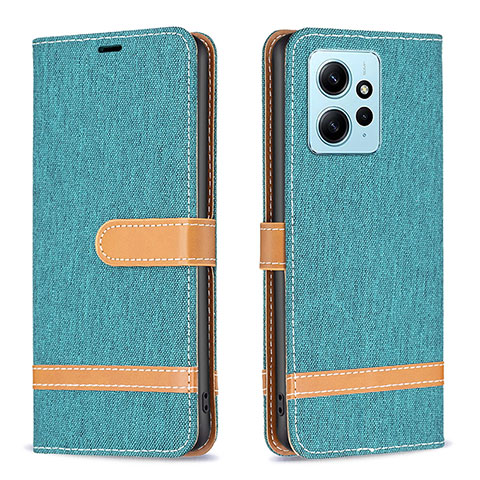 Custodia Portafoglio In Pelle Cover con Supporto B16F per Xiaomi Redmi Note 12 4G Verde