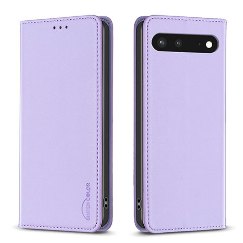 Custodia Portafoglio In Pelle Cover con Supporto B17F per Google Pixel 7 5G Lavanda