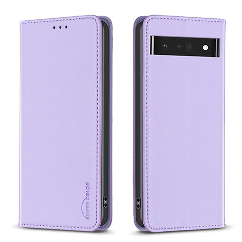 Custodia Portafoglio In Pelle Cover con Supporto B17F per Google Pixel 7 Pro 5G Lavanda