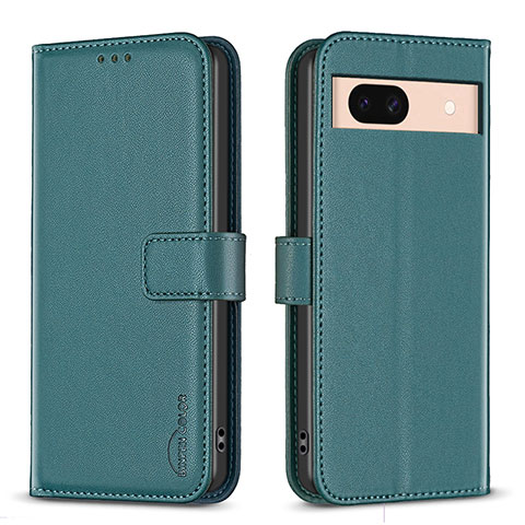 Custodia Portafoglio In Pelle Cover con Supporto B17F per Google Pixel 8a 5G Verde