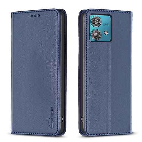 Custodia Portafoglio In Pelle Cover con Supporto B17F per Motorola Moto Edge 40 Neo 5G Blu