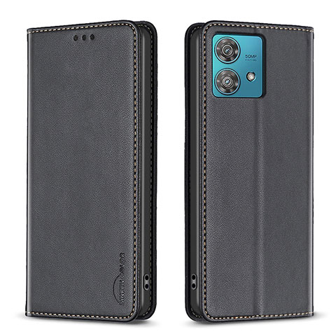 Custodia Portafoglio In Pelle Cover con Supporto B17F per Motorola Moto Edge 40 Neo 5G Nero