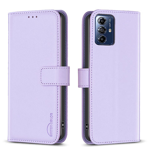 Custodia Portafoglio In Pelle Cover con Supporto B17F per Motorola Moto G Power (2022) Lavanda