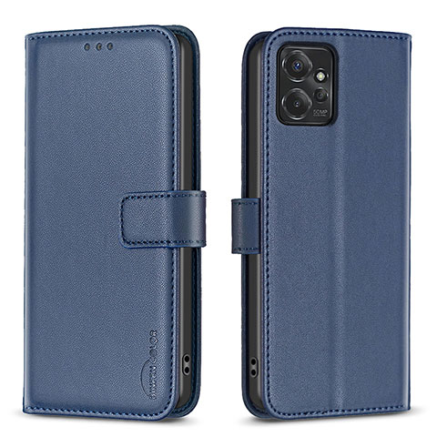 Custodia Portafoglio In Pelle Cover con Supporto B17F per Motorola Moto G Power 5G (2023) Blu