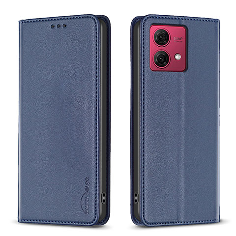 Custodia Portafoglio In Pelle Cover con Supporto B17F per Motorola Moto G84 5G Blu