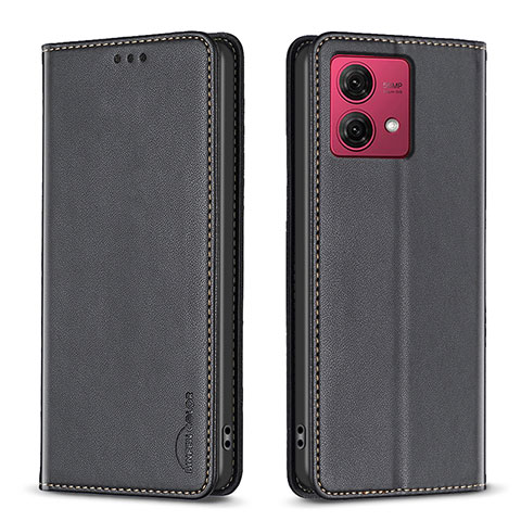 Custodia Portafoglio In Pelle Cover con Supporto B17F per Motorola Moto G84 5G Nero