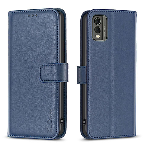 Custodia Portafoglio In Pelle Cover con Supporto B17F per Nokia C210 Blu