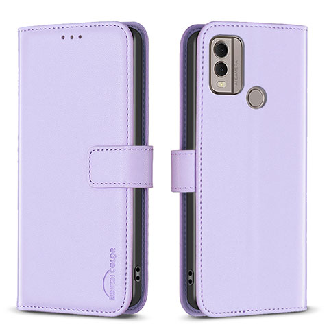 Custodia Portafoglio In Pelle Cover con Supporto B17F per Nokia C22 Lavanda