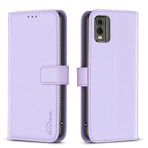 Custodia Portafoglio In Pelle Cover con Supporto B17F per Nokia C32 Lavanda