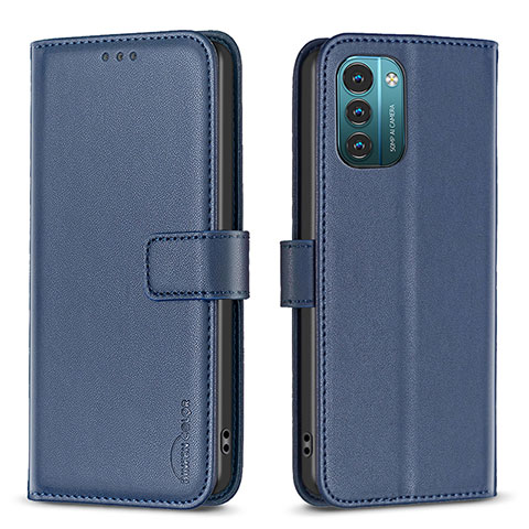 Custodia Portafoglio In Pelle Cover con Supporto B17F per Nokia G11 Blu