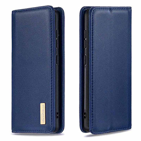 Custodia Portafoglio In Pelle Cover con Supporto B17F per Samsung Galaxy Note 20 5G Blu