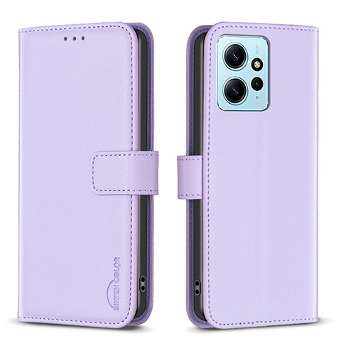 Custodia Portafoglio In Pelle Cover con Supporto B17F per Xiaomi Redmi Note 12 4G Lavanda