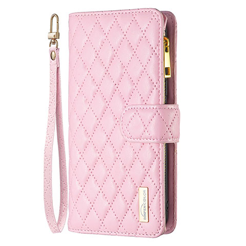 Custodia Portafoglio In Pelle Cover con Supporto B18F per Oppo A79 5G Oro Rosa