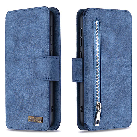 Custodia Portafoglio In Pelle Cover con Supporto B18F per Samsung Galaxy A50S Blu