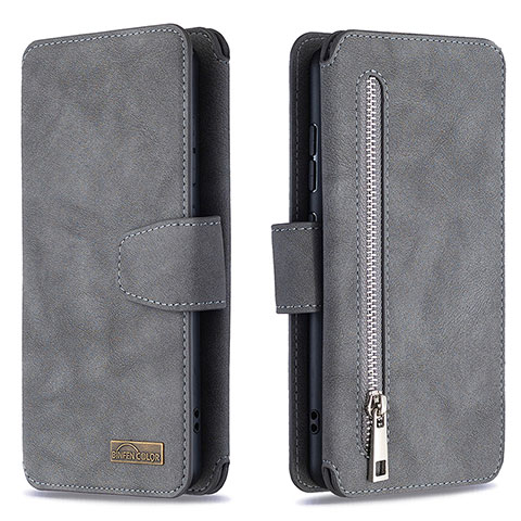 Custodia Portafoglio In Pelle Cover con Supporto B18F per Samsung Galaxy M40S Grigio