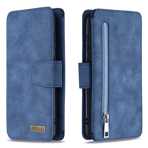 Custodia Portafoglio In Pelle Cover con Supporto B18F per Samsung Galaxy Note 10 Lite Blu