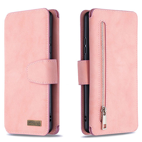 Custodia Portafoglio In Pelle Cover con Supporto B18F per Samsung Galaxy S10 Lite Oro Rosa