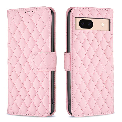 Custodia Portafoglio In Pelle Cover con Supporto B19F per Google Pixel 8a 5G Oro Rosa