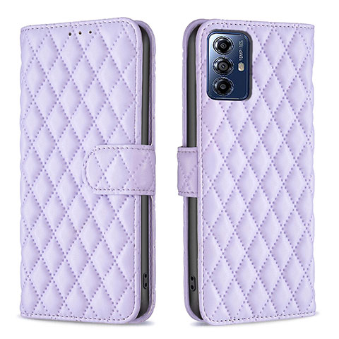 Custodia Portafoglio In Pelle Cover con Supporto B19F per Motorola Moto G Power (2022) Viola