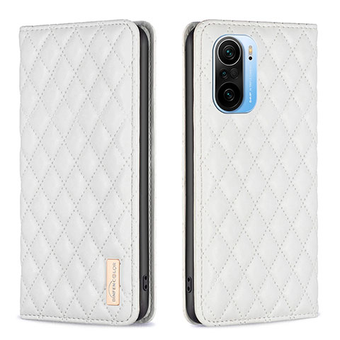 Custodia Portafoglio In Pelle Cover con Supporto B19F per Xiaomi Mi 11i 5G Bianco