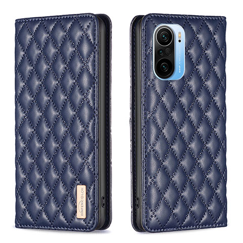 Custodia Portafoglio In Pelle Cover con Supporto B19F per Xiaomi Mi 11i 5G Blu