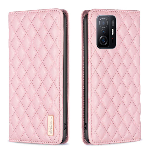 Custodia Portafoglio In Pelle Cover con Supporto B19F per Xiaomi Mi 11T 5G Oro Rosa